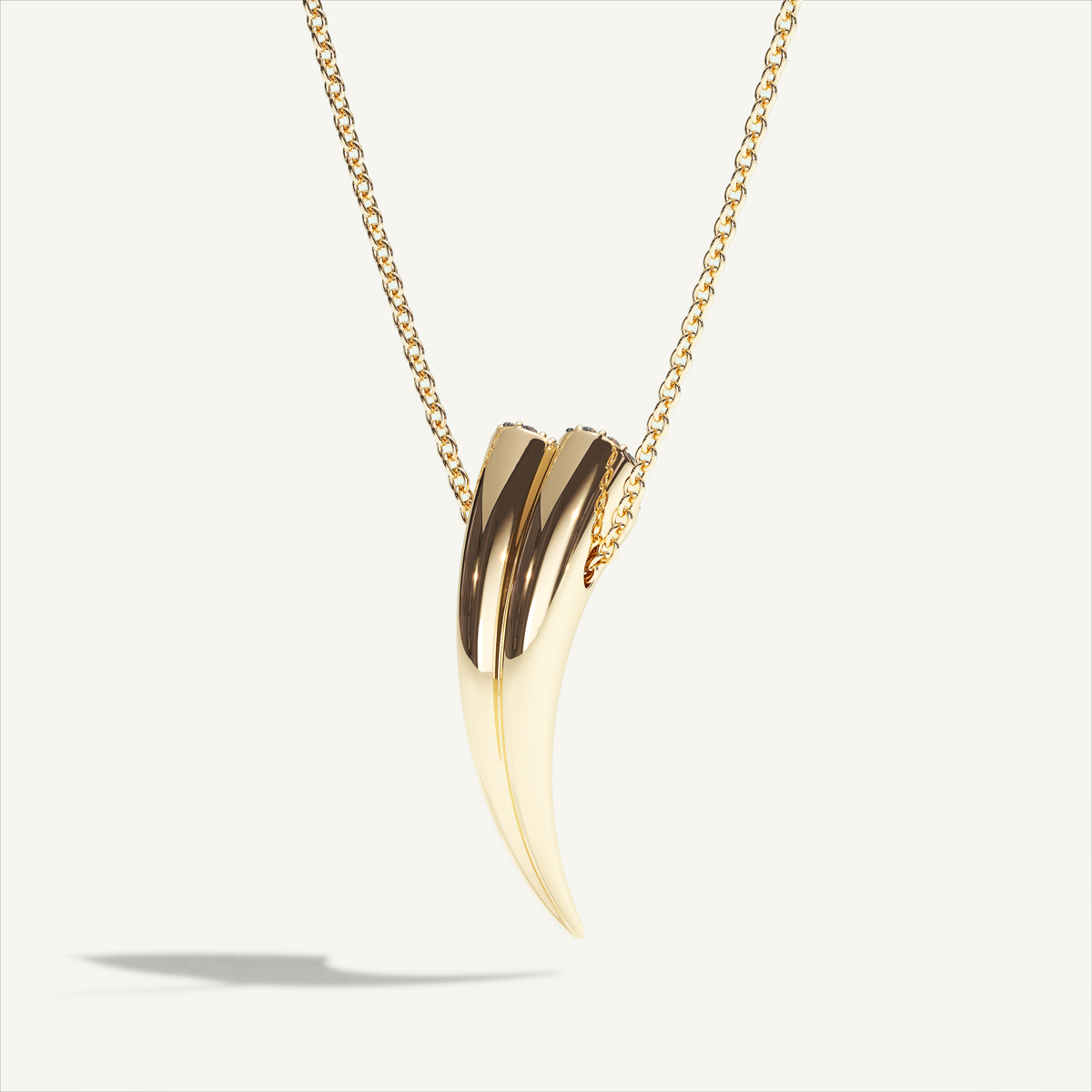 Griffe One Pavé Necklace in 18K yellow gold, product view
