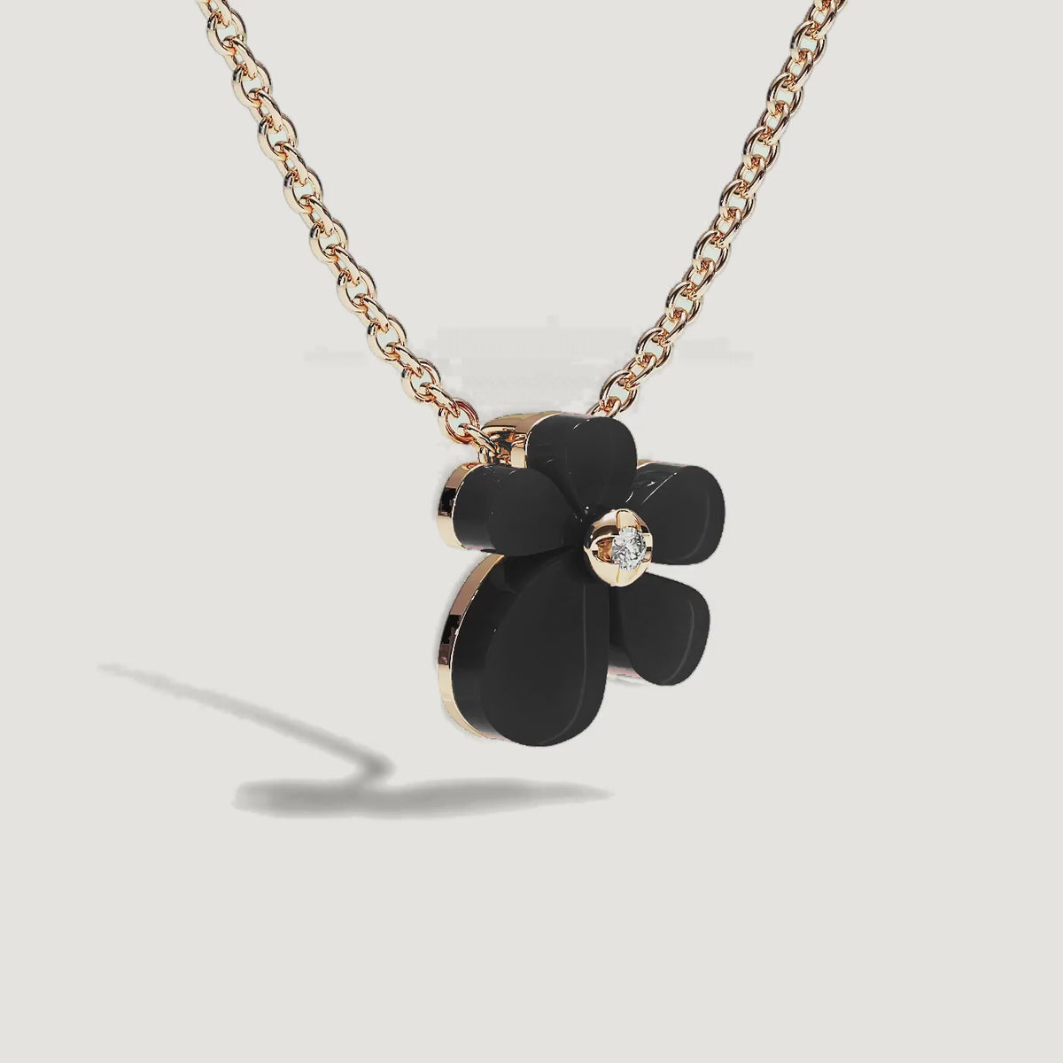 Gisela Onyx Solitaire Necklace