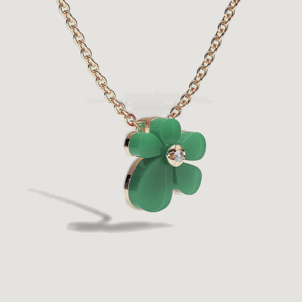Gisela Chrysoprase Solitaire Necklace