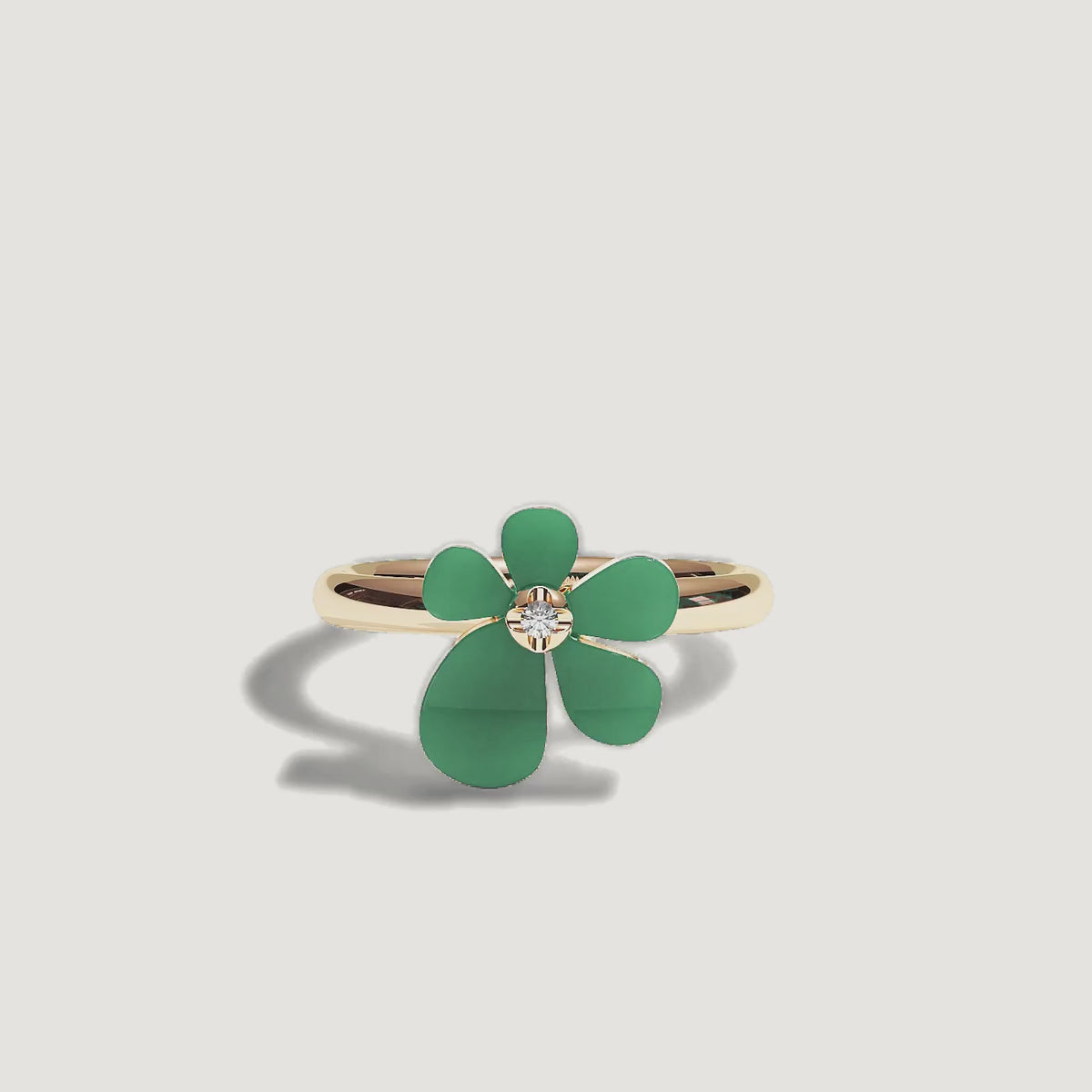 Gisela Chrysoprase Solitaire Ring