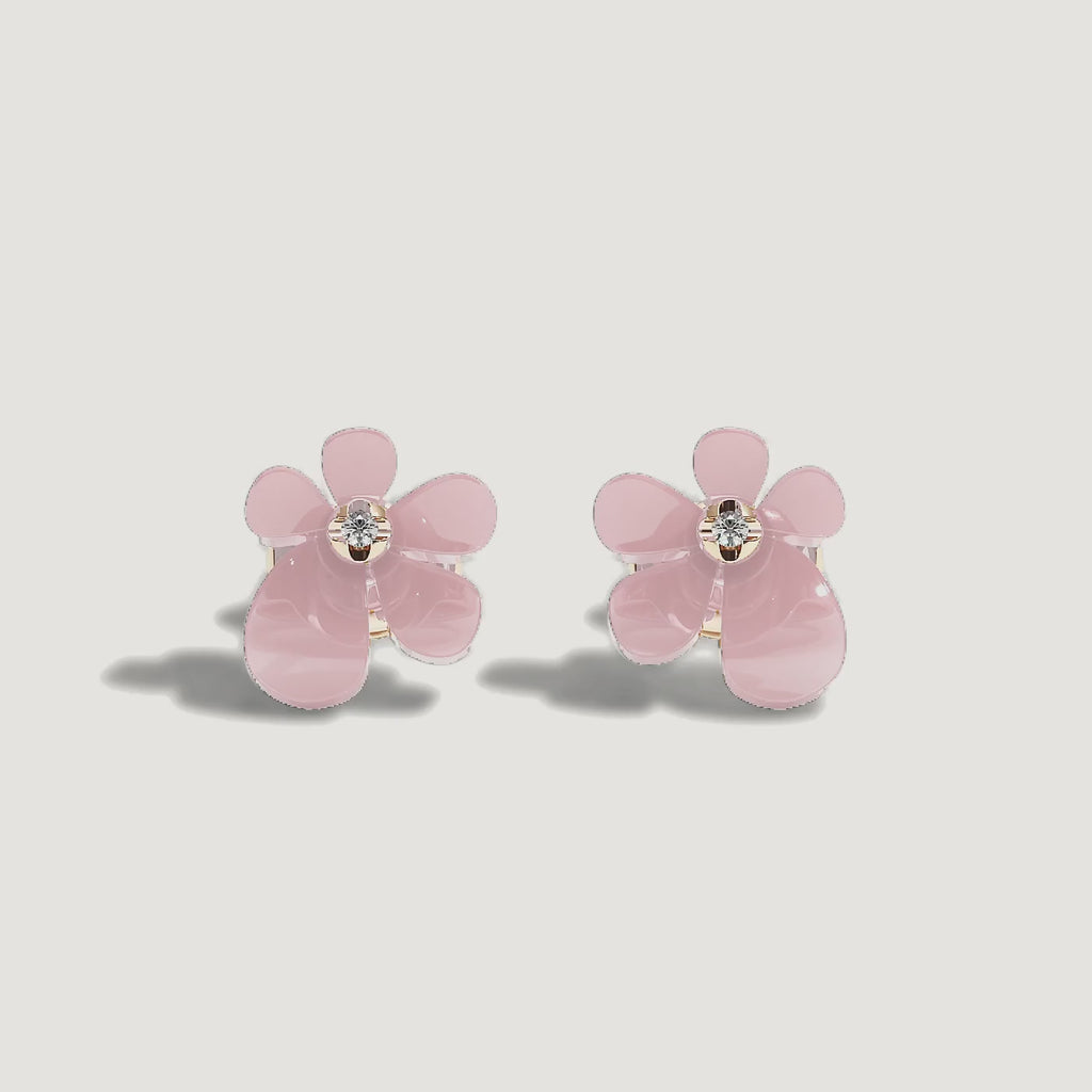 Gisela Rose Quartz Studs