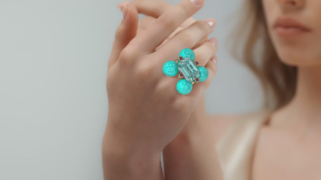 Barbelle Centerstone Ring