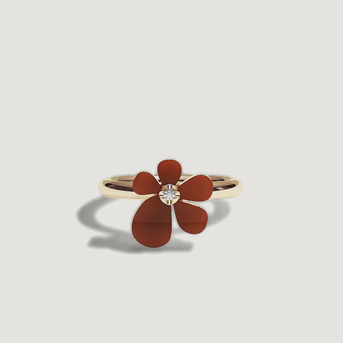 Gisela Carnelian Solitaire Ring