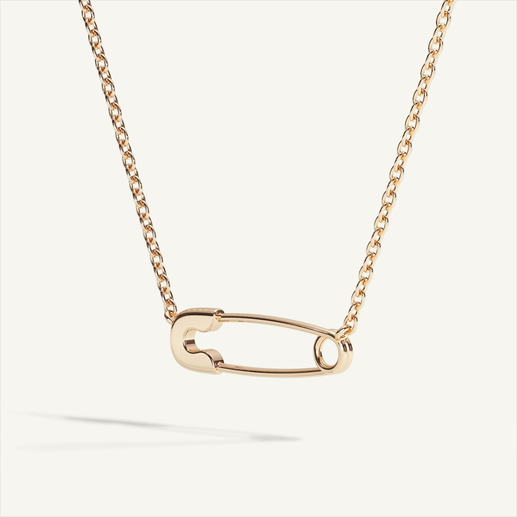 Safe Pin Pavé Necklace — product view