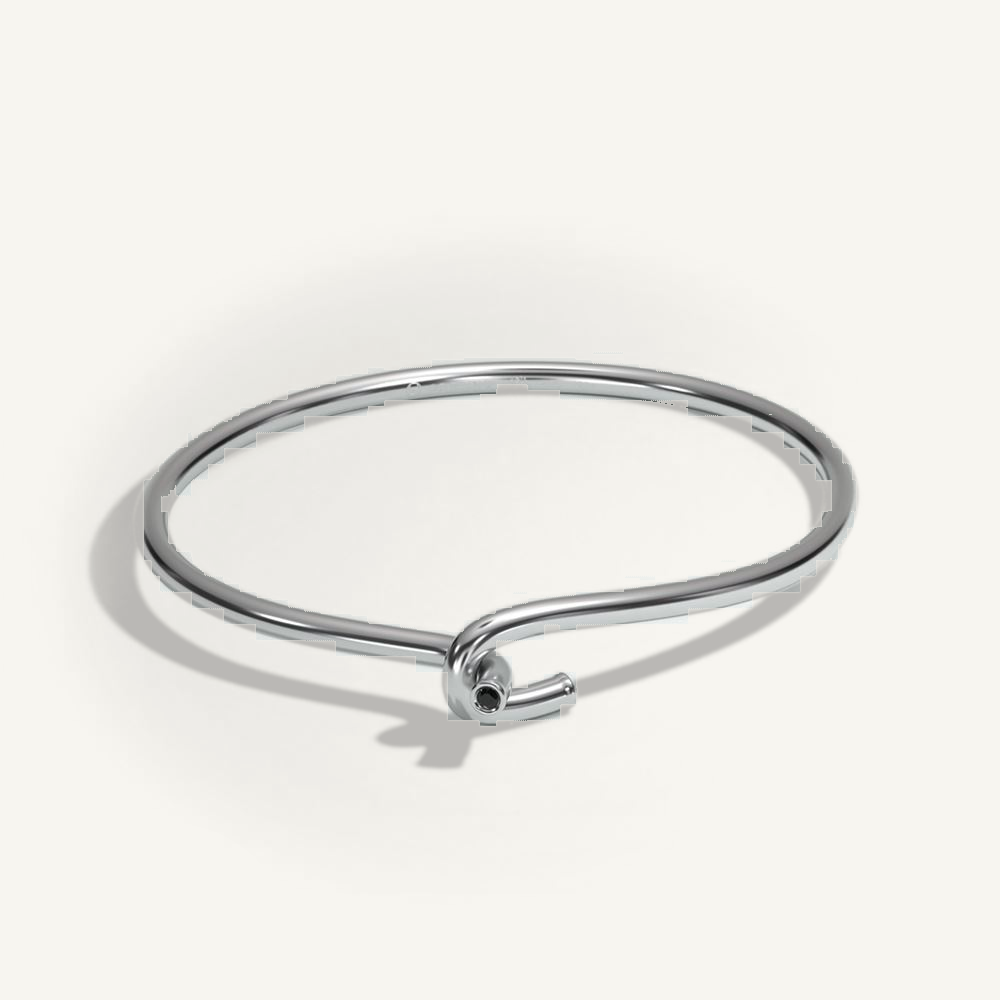 Hitch Bangle Silver – Black Diamond