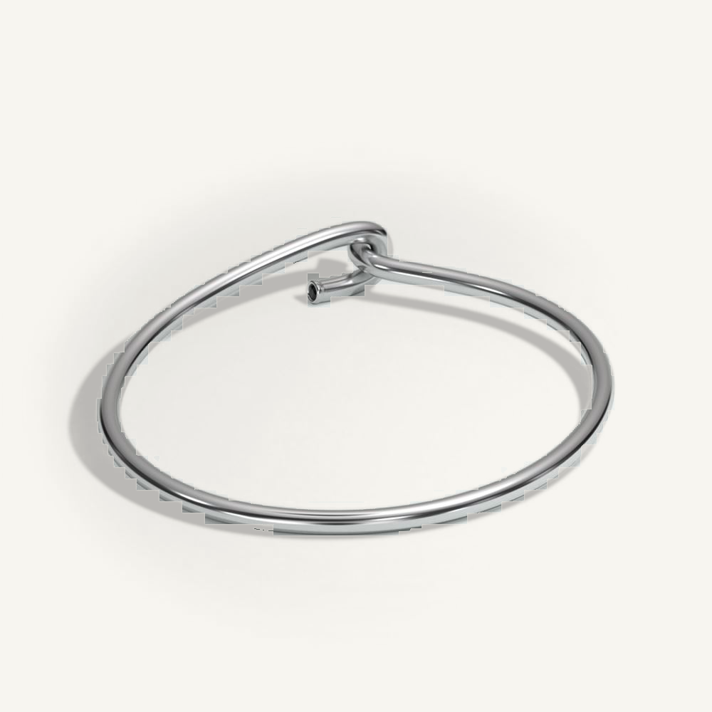 Hitch Bangle Silver – Black Diamond