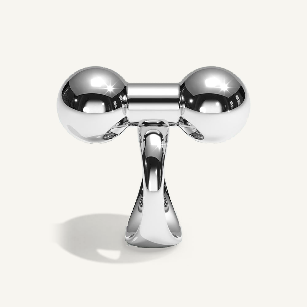Barbelle One Silver Ring