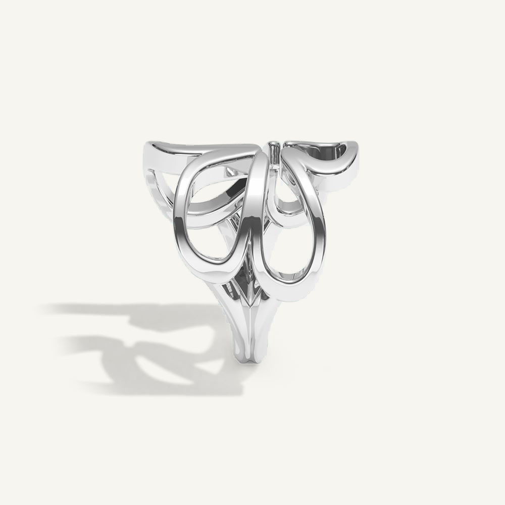 Bloom Open Silver Ring