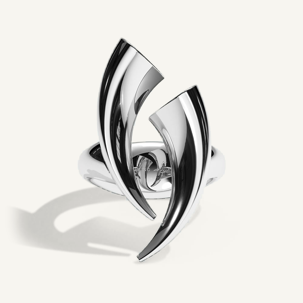 Amour Griffe Couple Silver Ring
