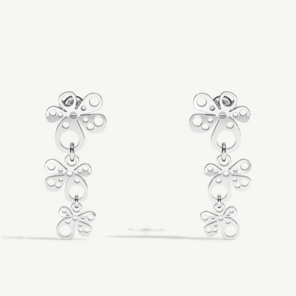 Gisela Multi Flower Silver Chandeliers