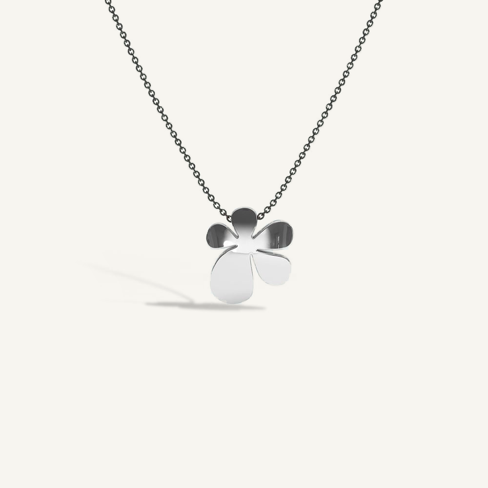 Bloom Solitaire Grand Silver Necklace