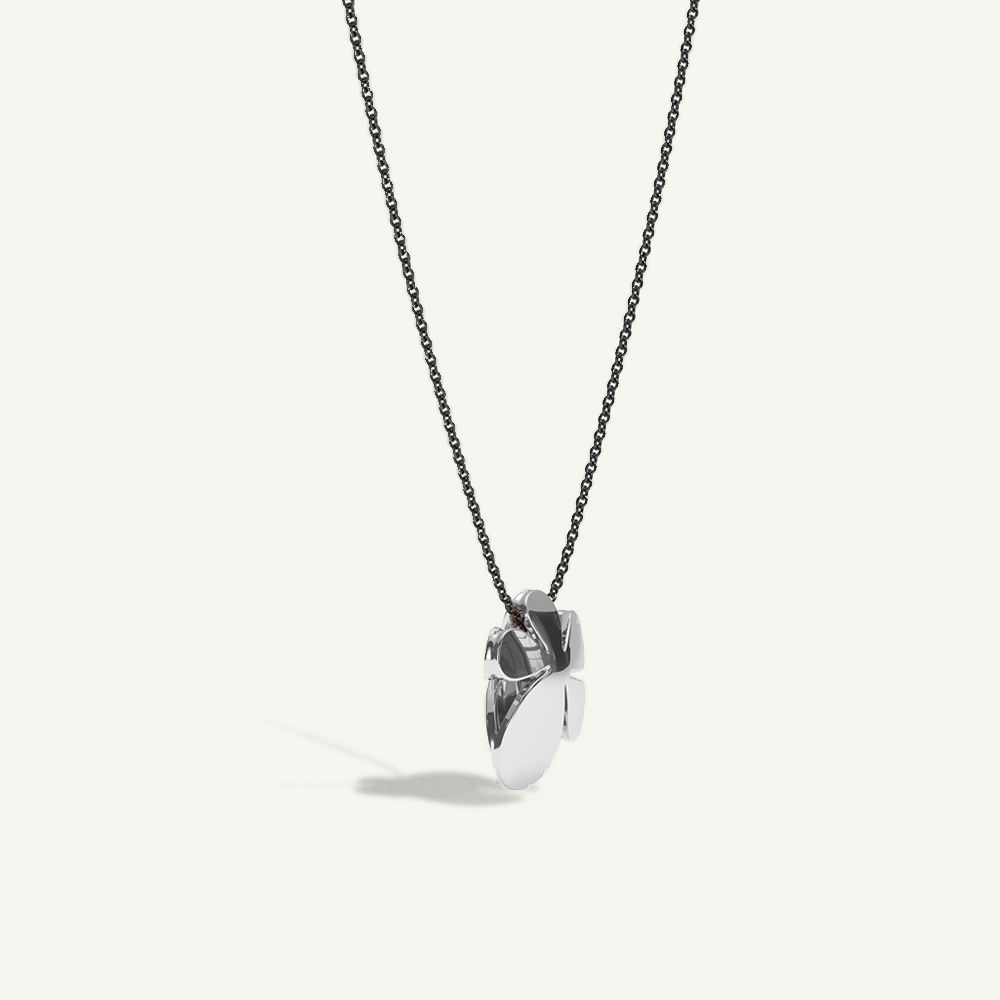 Gisela Solitaire Silver Necklace
