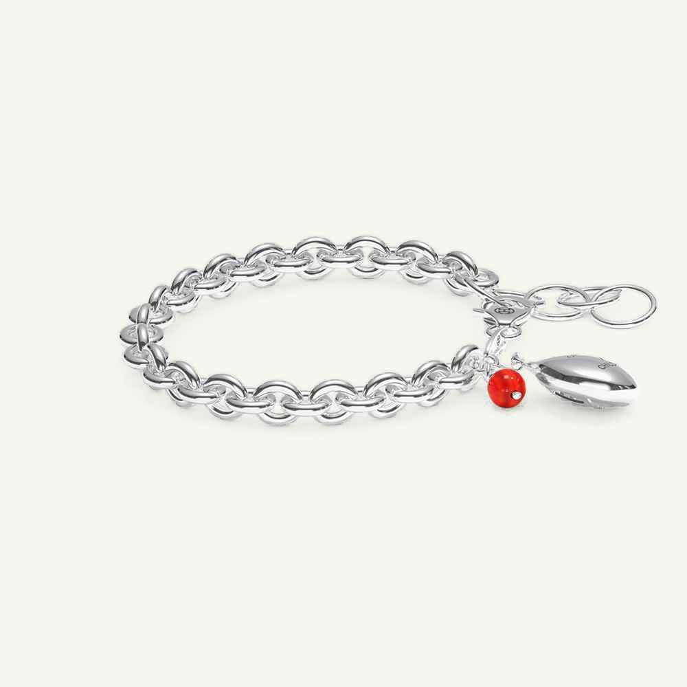 Ballon Charm Bracelet Silver