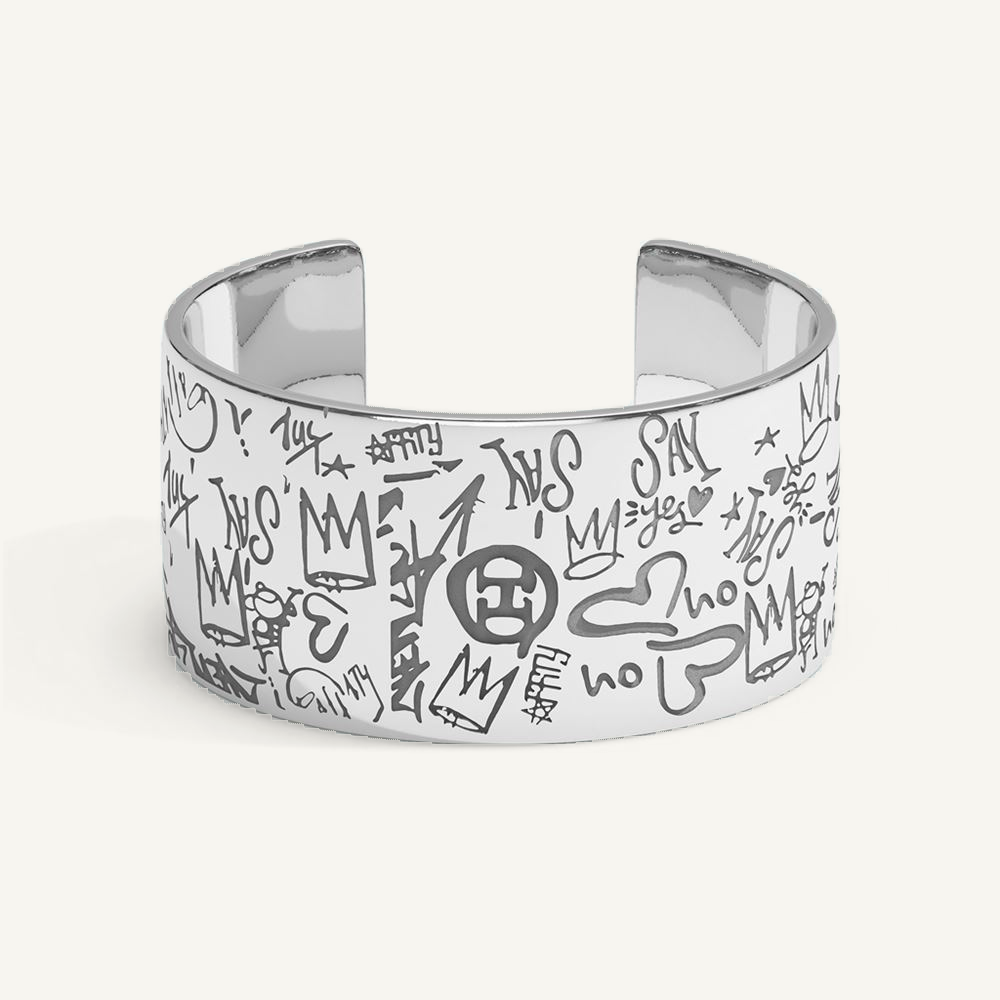 Mural Bangle Silver