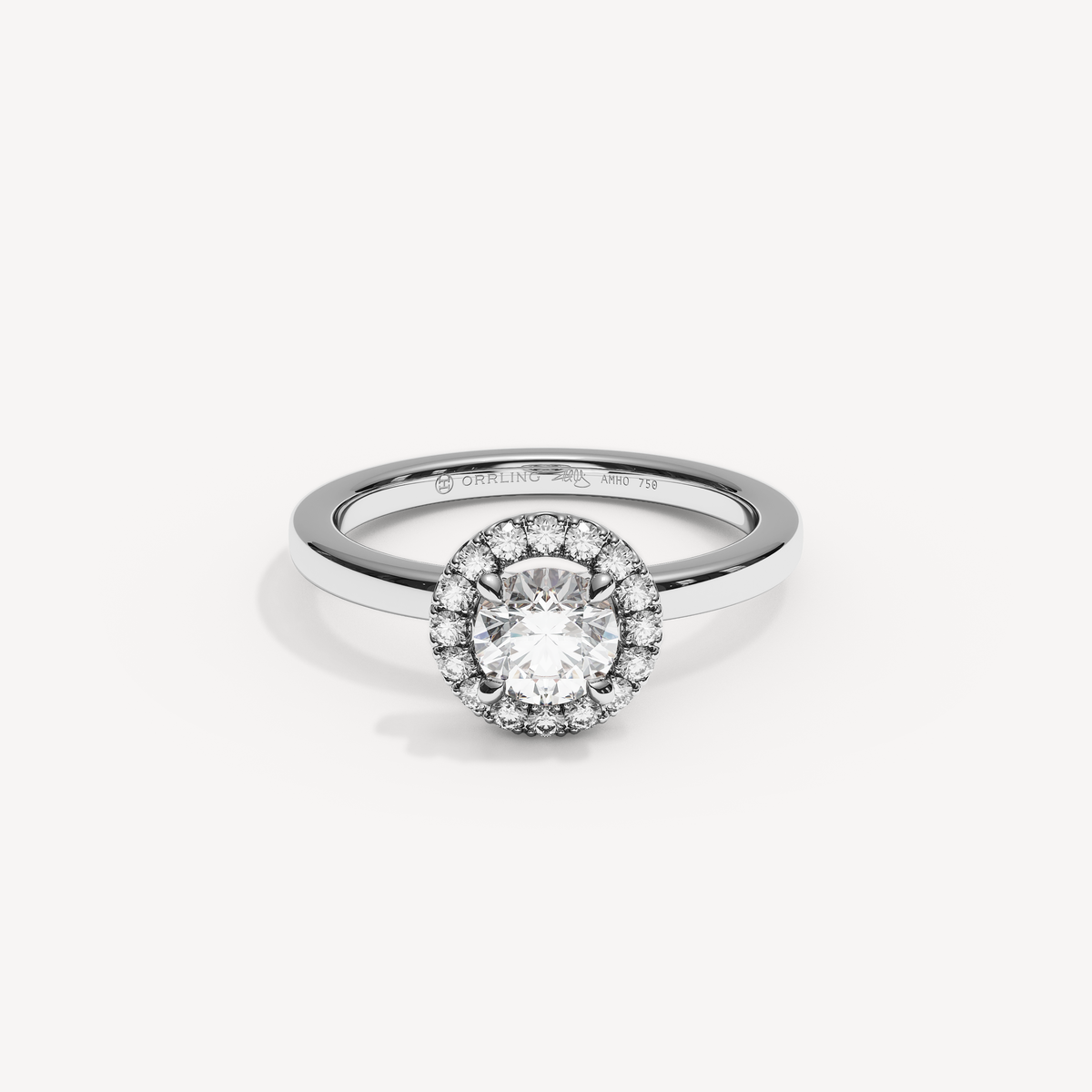 SOLAREBARI M22, 0.70 ct centre, white gold, view 1.