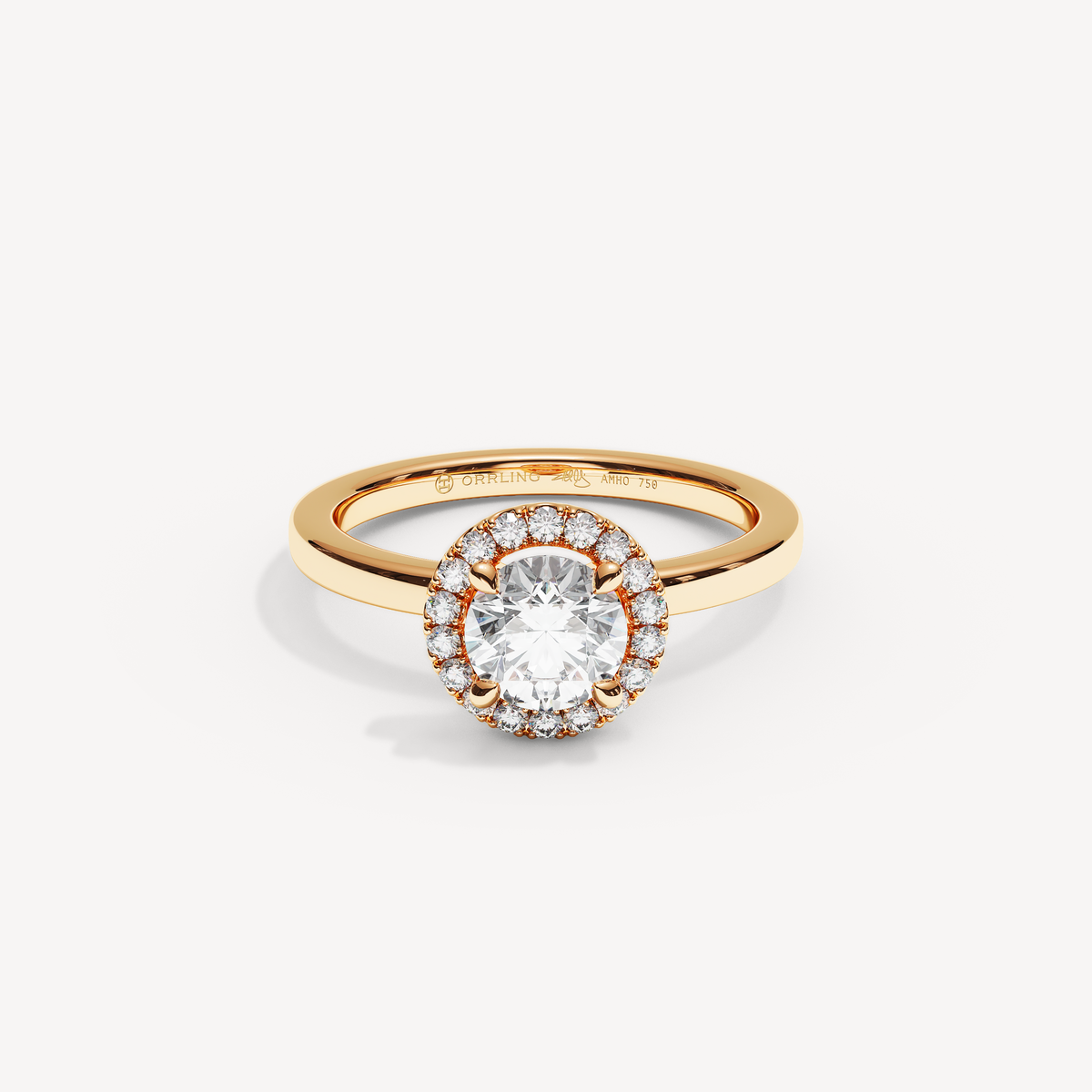 SOLAREBARI M22, 1.00 ct centre, rose gold, view 1.