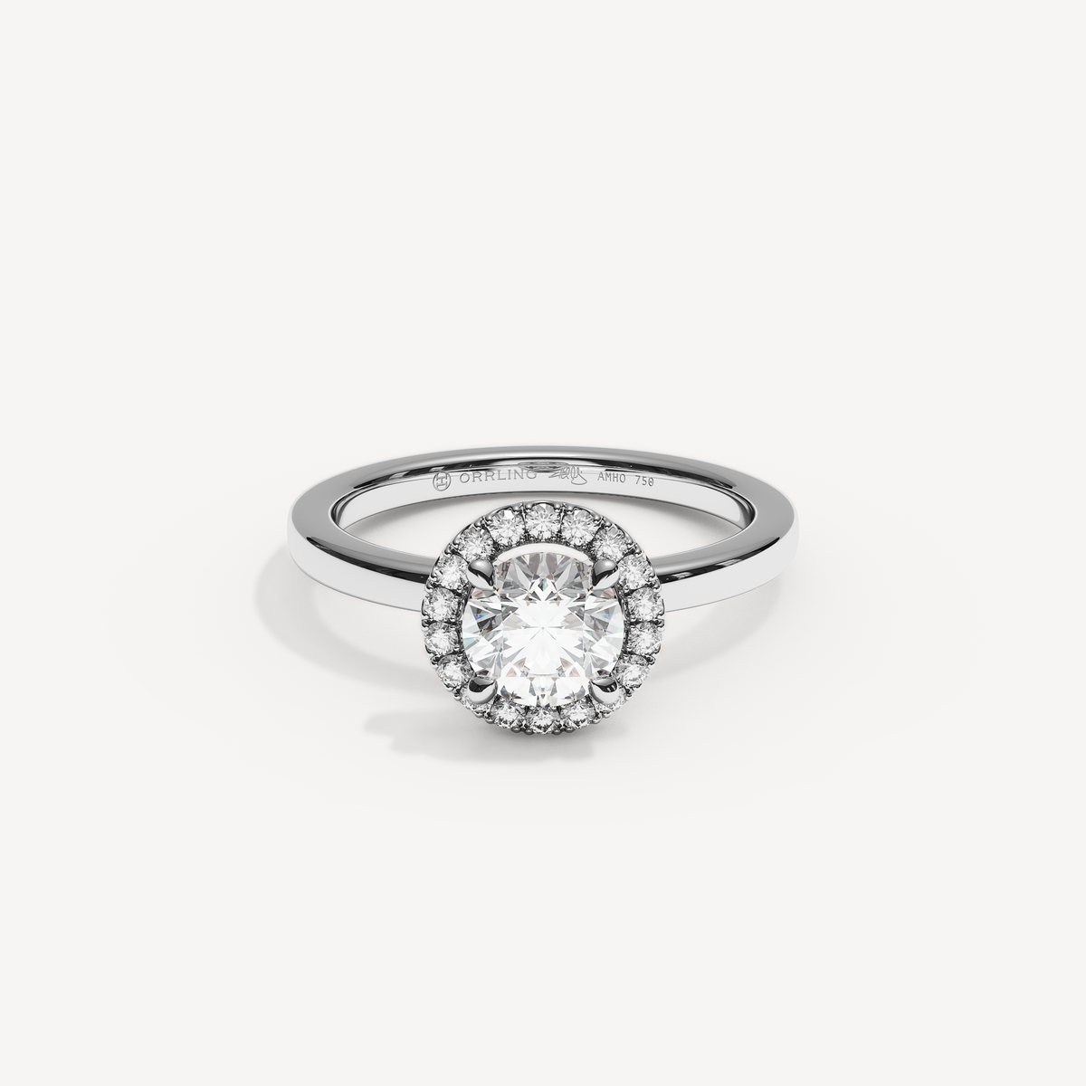 SOLAREBARI M22, 1.00 ct centre, white gold, view 1.