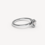 SOLAREBARI M22 small halo, white gold, view 2.