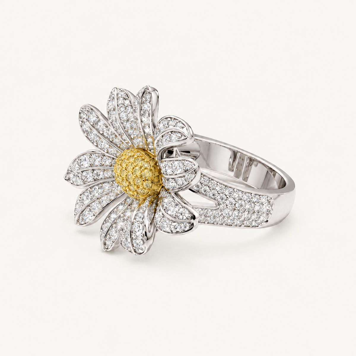 VERANA POP diamond ring, angled view